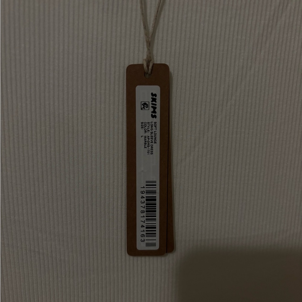 SKIMS Cream Long Sleeve Dress - Picture 3 of 4